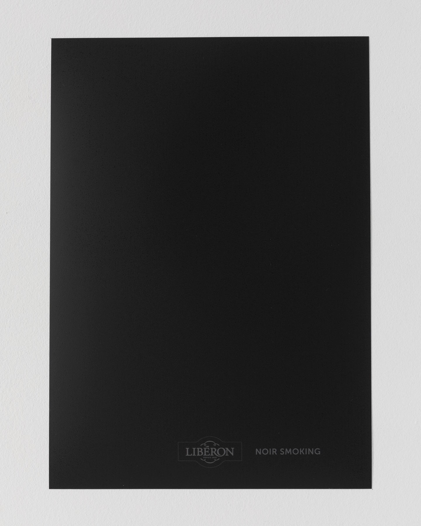 Échantillon de peinture Velours de Peinture Libéron, teinte Noir Smoking