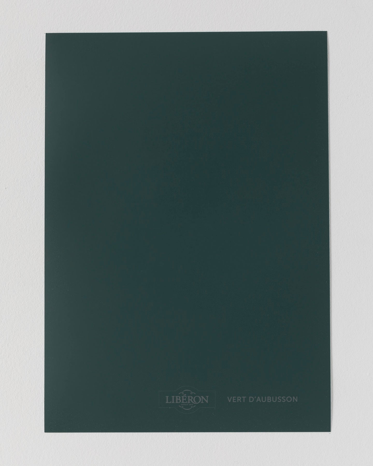 Échantillon de peinture Velours de Peinture Libéron, teinte Vert Aubusson