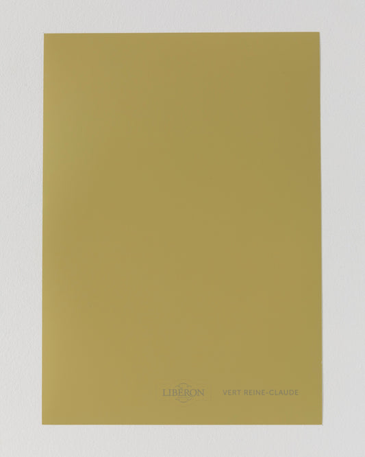 Échantillon de peinture Velours de Peinture Libéron, teinte Vert Reine-Claude