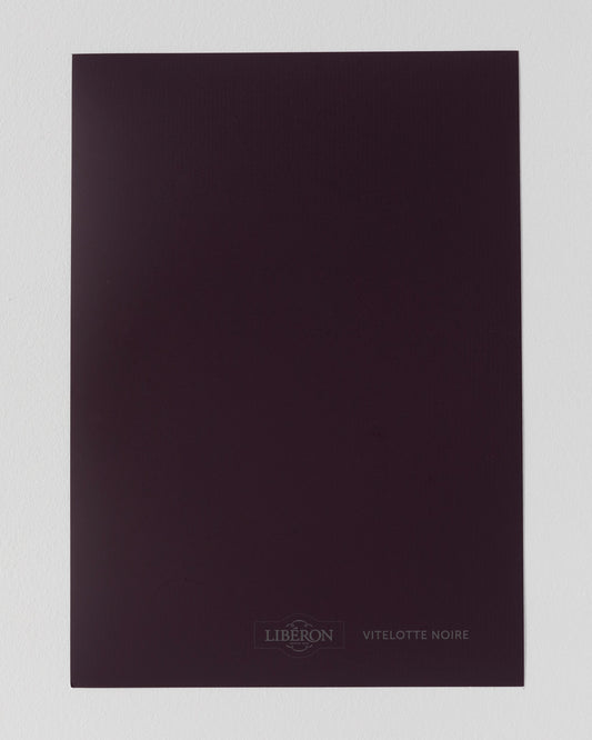 Échantillon de peinture Velours de Peinture Libéron, teinte Vitelotte Noire