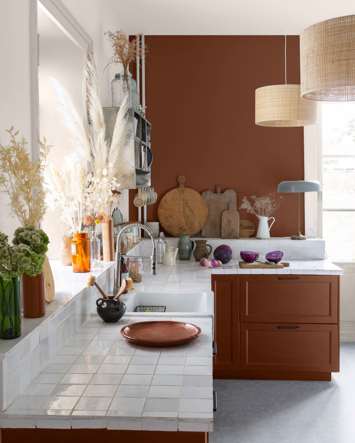 Ambiance - peinture-murs-velours-de-peinture-brun-cuir