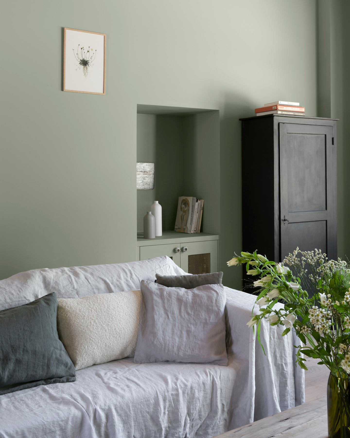 Ambiance - peinture-murs-velours-de-peinture-vert-sauge