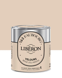 Pot de peinture murs Libéron 163 Faubourg, teinte Beige Joli Minois, finition velours.