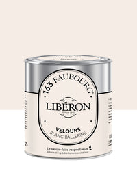 Pot de peinture murs Libéron 163 Faubourg, teinte Blanc Ballerine, finition velours.