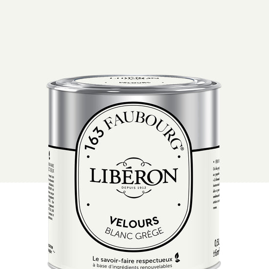 Pot de peinture murs Libéron 163 Faubourg, teinte Blanc Grège, finition velours.
