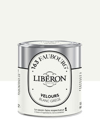 Pot de peinture murs Libéron 163 Faubourg, teinte Blanc Grège, finition velours.