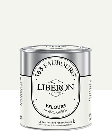 Pot de peinture murs Libéron 163 Faubourg, teinte Blanc Grège, finition velours.