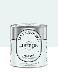 Pot de peinture murs Libéron 163 Faubourg, teinte Blanc Lingère, finition velours.