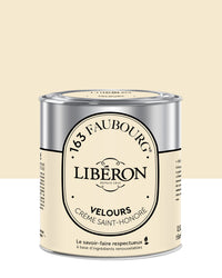 Pot de peinture murs Libéron 163 Faubourg, teinte Crème Saint-Honoré, finition velours.