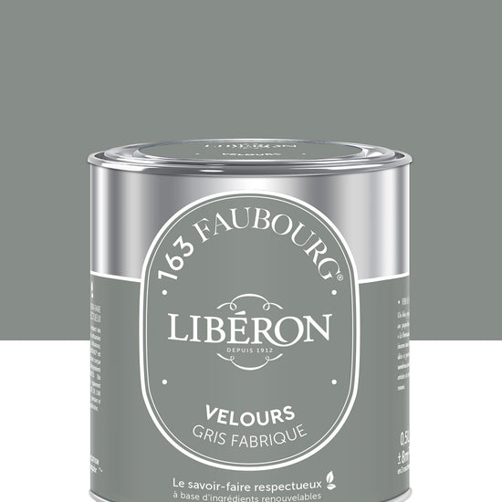 Pot de peinture murs Libéron 163 Faubourg, teinte Gris Fabrique, finition velours.