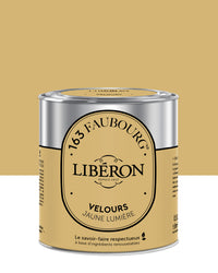 Pot de peinture murs Libéron 163 Faubourg, teinte Jaune Lumière, finition velours.