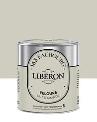 Pot de peinture murs Libéron 163 Faubourg, teinte Lait d'Amande, finition velours.