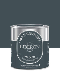 Pot de peinture murs Libéron 163 Faubourg, teinte Noir d'Imprimerie, finition velours.