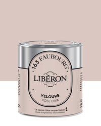 Pot de peinture murs Libéron 163 Faubourg, teinte Rose Diva, finition velours.