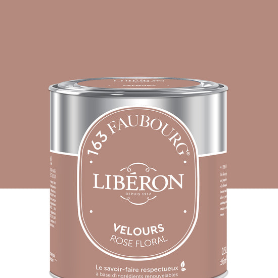Pot de peinture murs Libéron 163 Faubourg, teinte Rose Floral, finition velours.