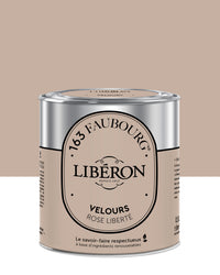 Pot de peinture murs Libéron 163 Faubourg, teinte Rose Liberté, finition velours.
