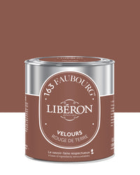 Pot de peinture murs Libéron 163 Faubourg, teinte Rouge de Terre, finition velours.