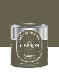 Pot de peinture murs Libéron 163 Faubourg, teinte Vert Muséum, finition velours.