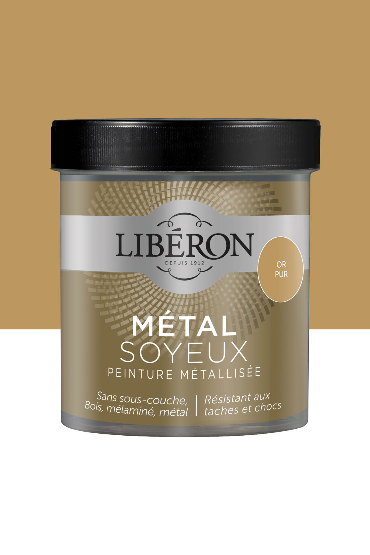 Peinture effet métal Libéron Métal Soyeux or cuivré mat 500ml