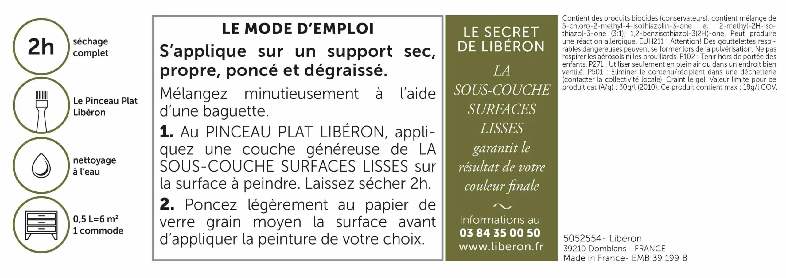 LA SOUS COUCHE SURFACES LISSES 0.5L