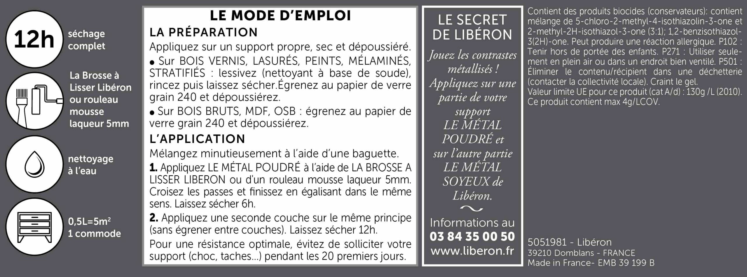 LE METAL POUDRE 0.5L