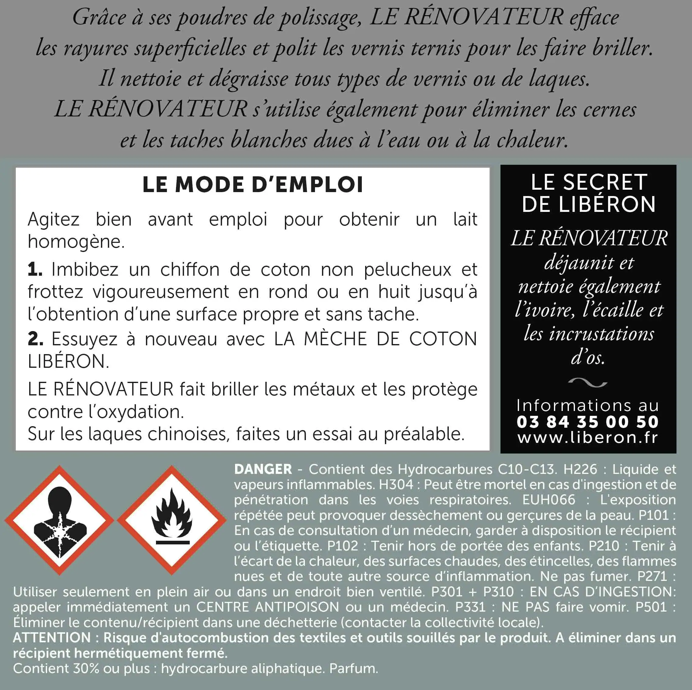 NETTOYANT RENOVATEUR BOIS VERNIS 0.25L 5045904-5045903