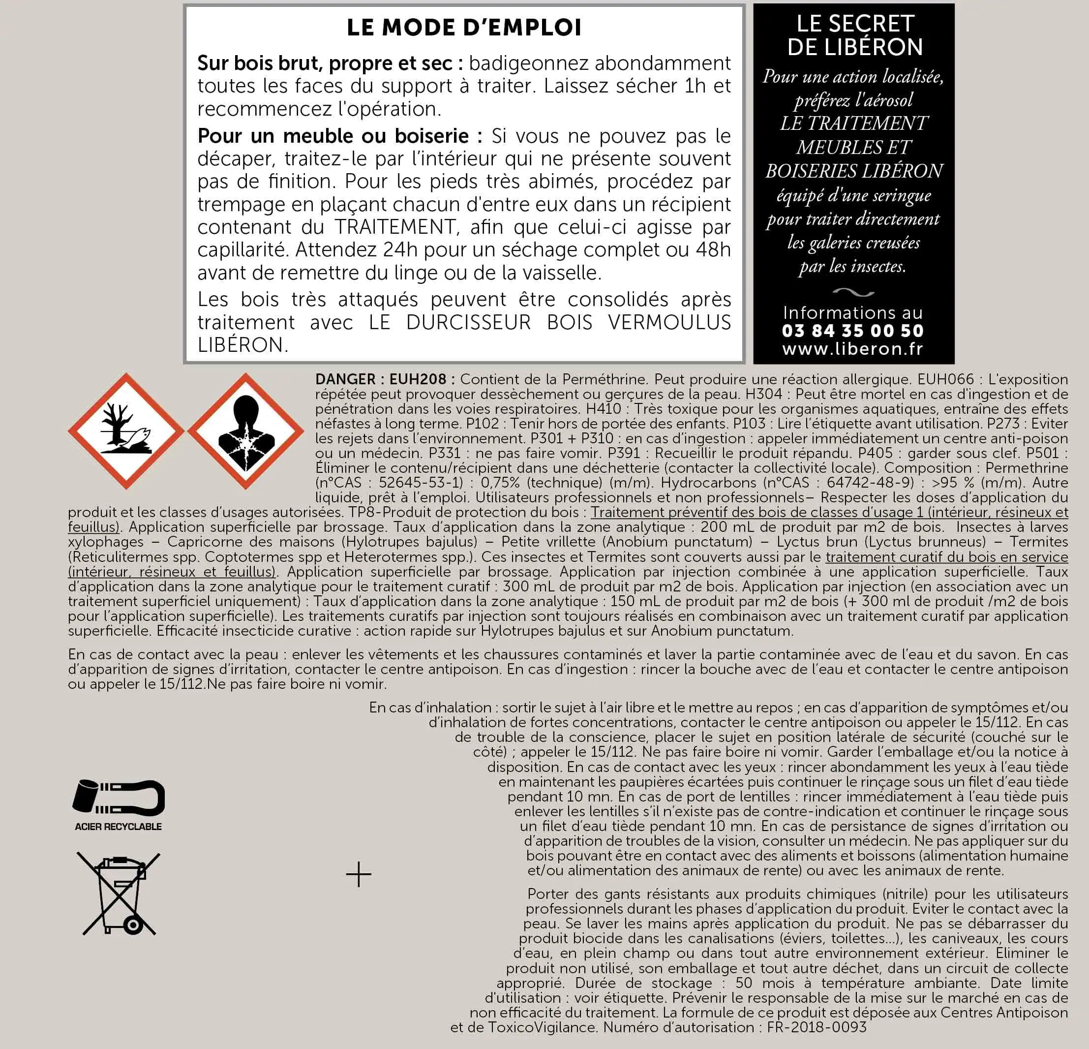 TRAITEMENT MEUBLES ANCIENS 0.5L 5045942-5045943