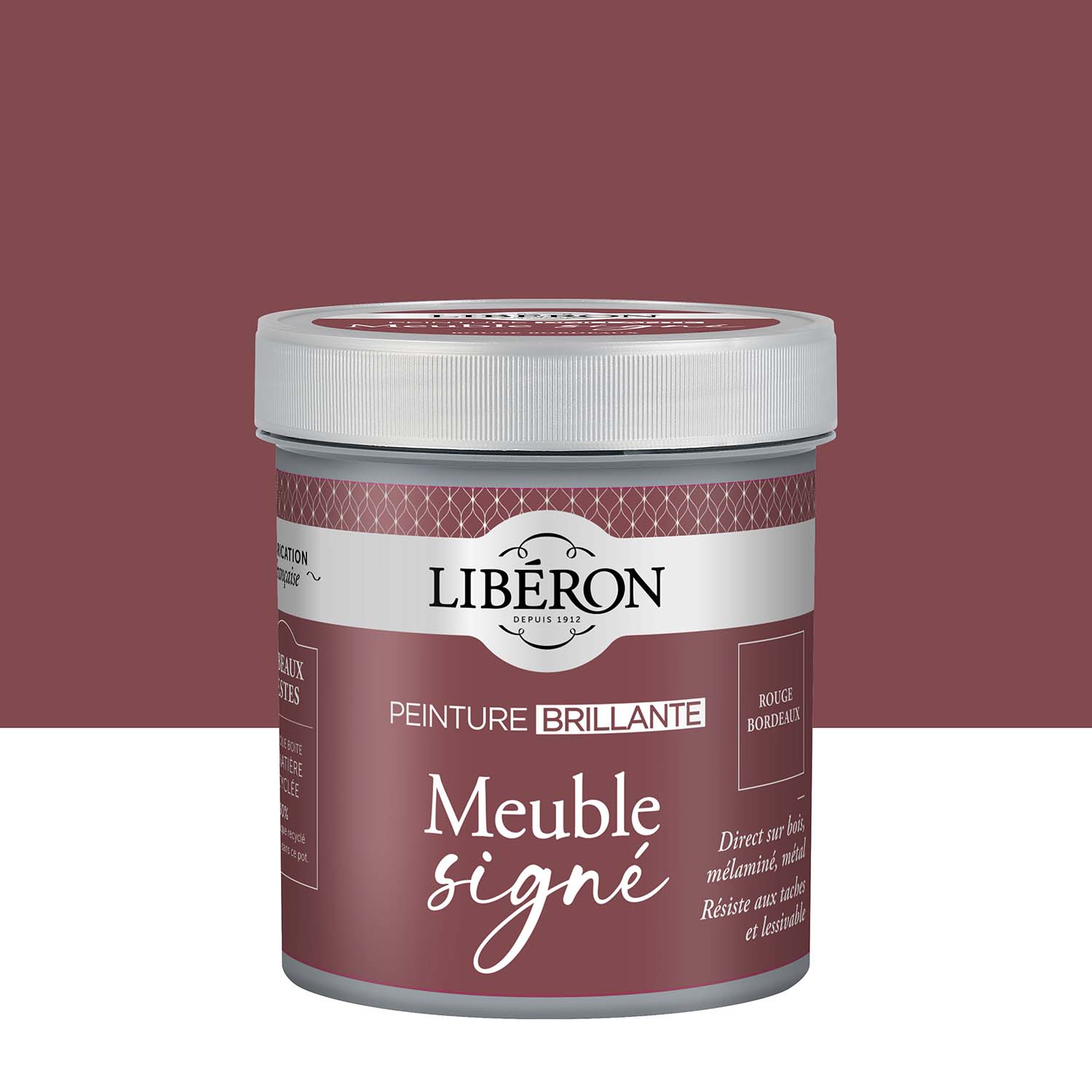 Photo de pack Libéron Meuble Signé Peinture Brillante Rouge Bordeaux