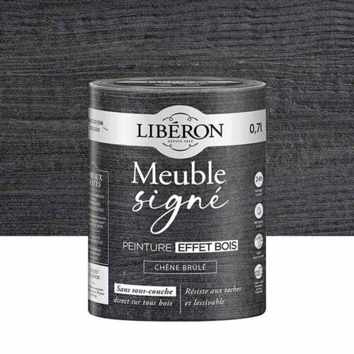 Photo de pack Libéron Meuble Signé Peinture Effet Bois Chêne Brulé
