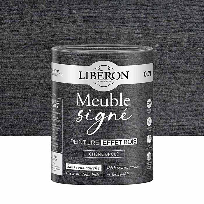 Photo de pack Libéron Meuble Signé Peinture Effet Bois Chêne Brulé