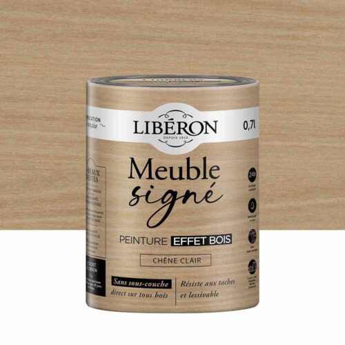 Photo de pack Libéron Meuble Signé Peinture Effet Bois Chêne Clair