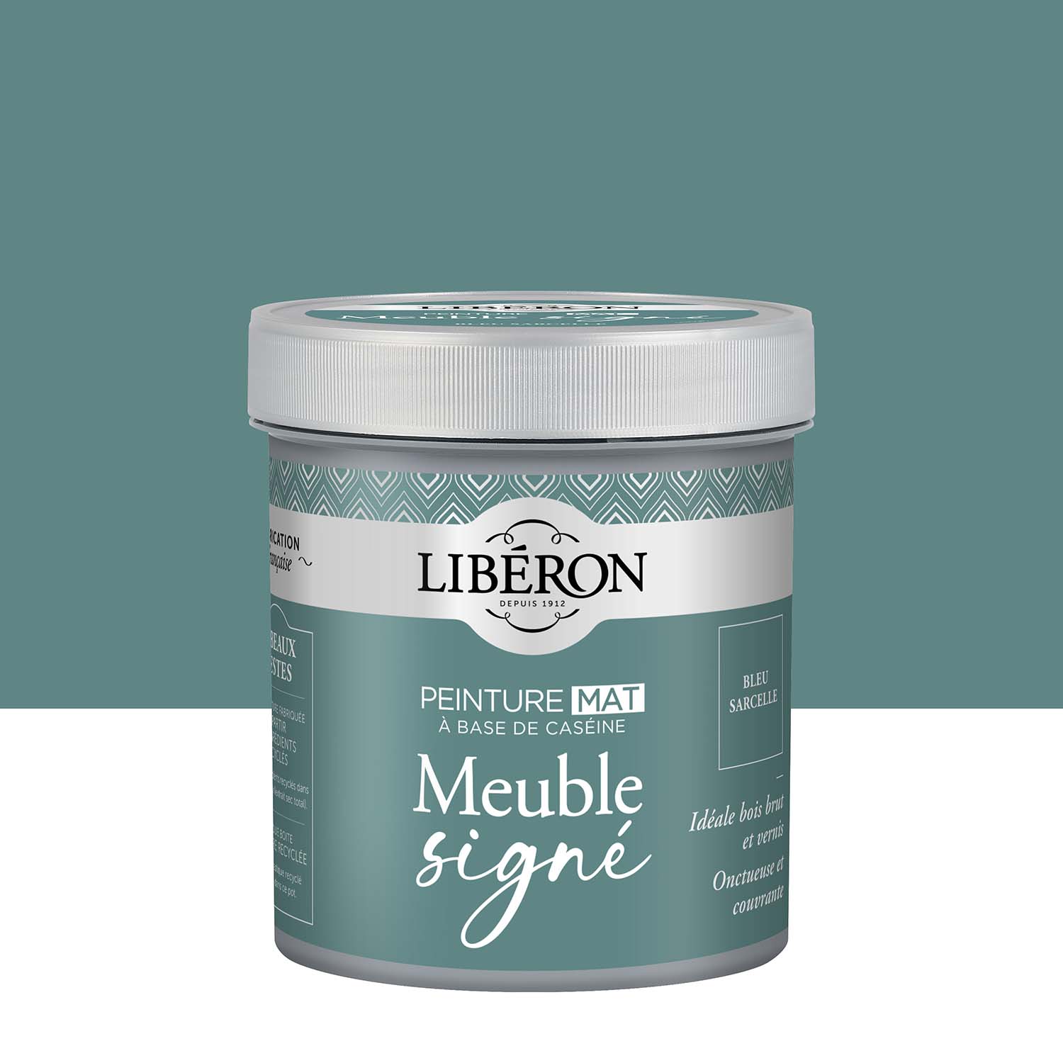 Libéron - Meuble Signé - Peinture Mat - Bleu Sarcelle - 0,5L Pack Photo de pack Libéron Meuble Signé Peinture Mat Bleu Sarcelle