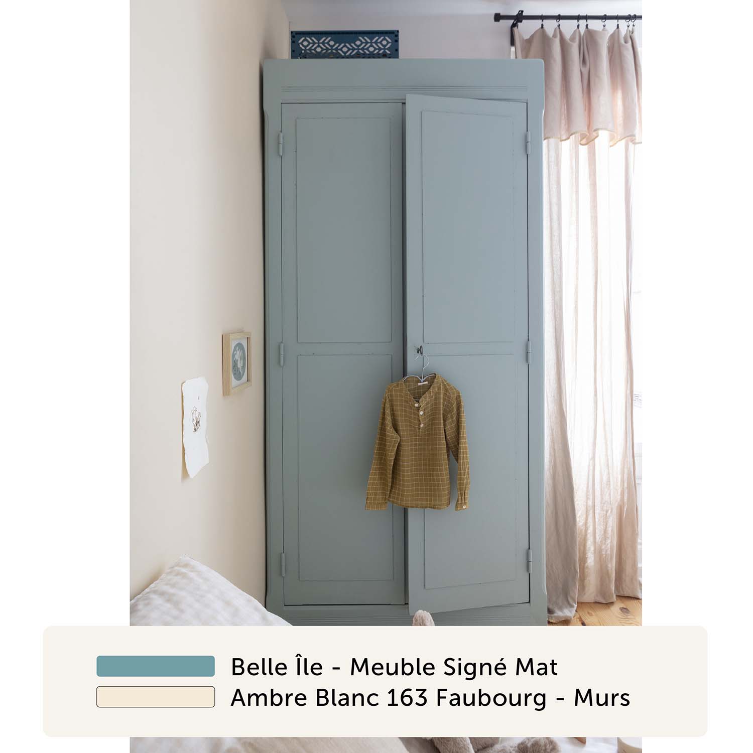 Association de couleurs, Belle Ile de la gamme Libéron Meuble Signé Mat et Ambre Blanc de la gamme Libéron 163 Faubourg