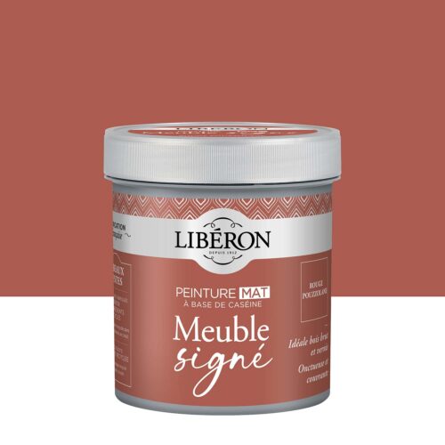 Photo de pack Libéron Meuble Signé Peinture Mat Rouge Pouzzolane