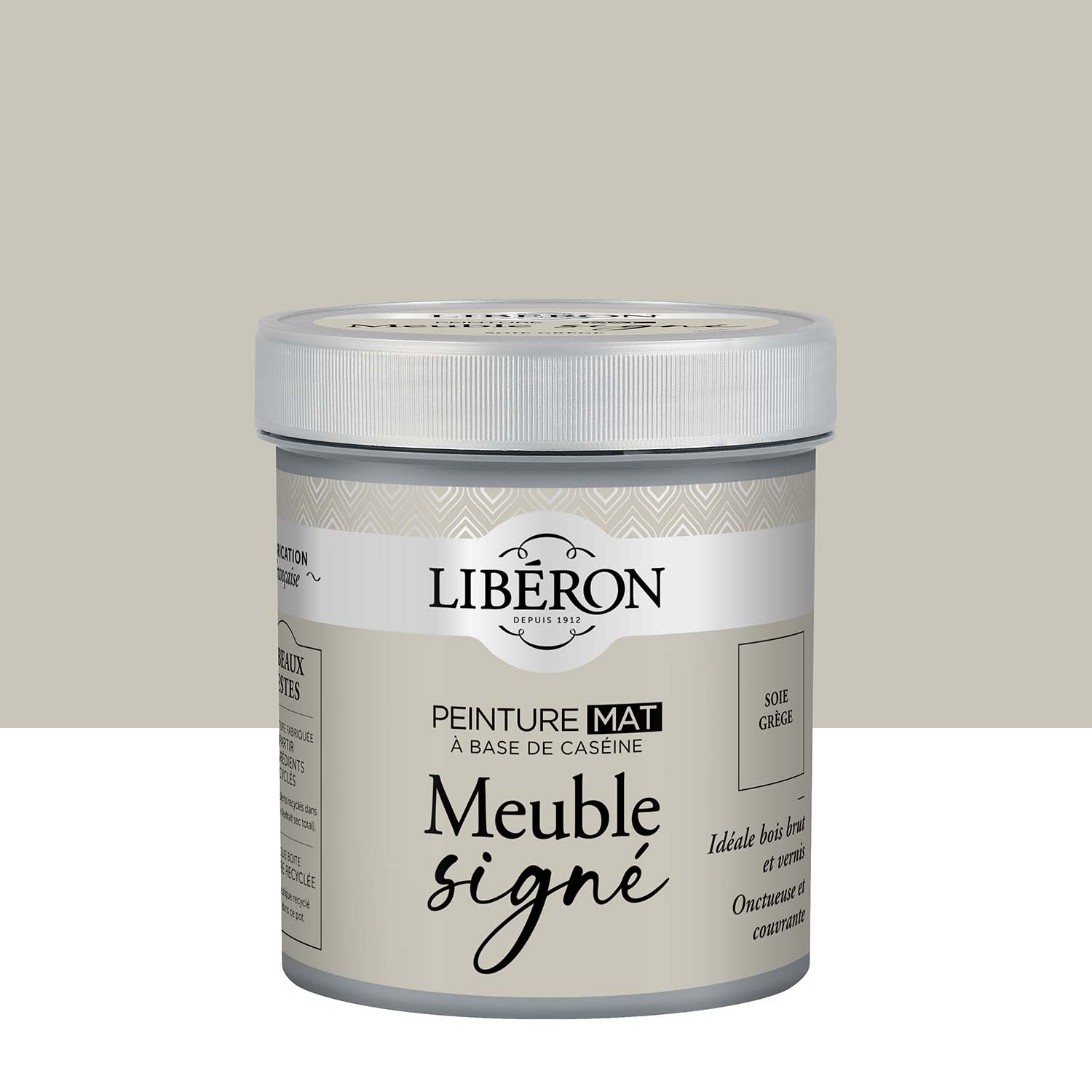 Libéron - Meuble Signé - Peinture Mat - Soie Grège - 0,5L Pack Photo de pack Libéron Meuble Signé Peinture Mat Soie Grège