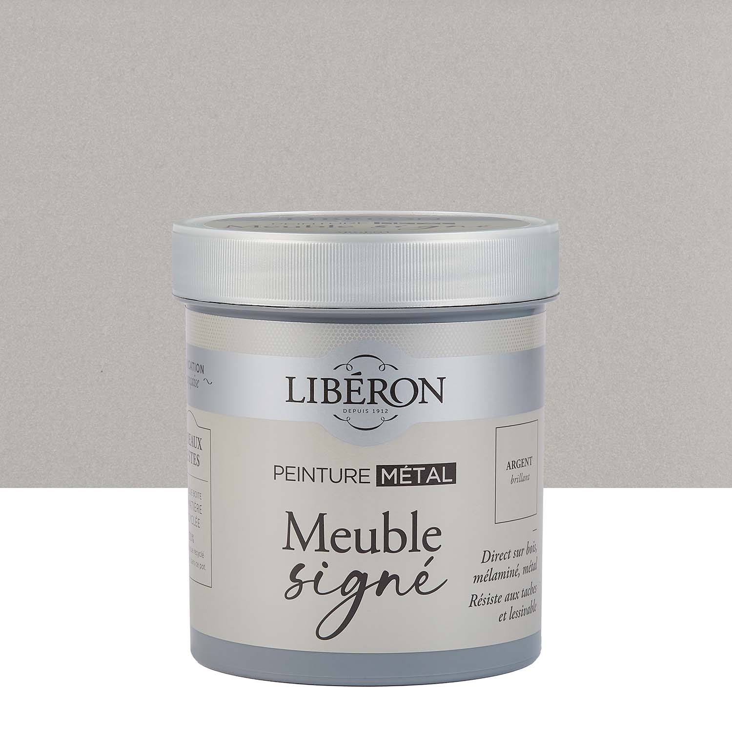 Photo de pack Libéron Meuble Signé Peinture Métal Argent Brillant