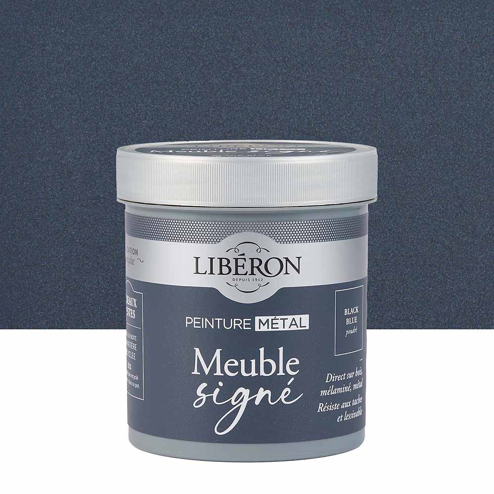 Libéron - Meuble Signé - Peinture Métal - Black Blue Poudré - 0,5L Pack Photo de pack Libéron Meuble Signé Peinture Métal Black Blue Poudré