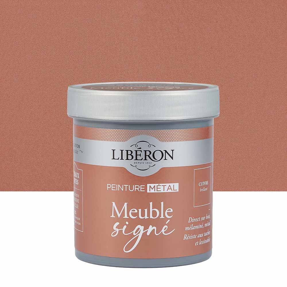 Libéron - Meuble Signé - Peinture Métal - Cuivre Brillant - 0,5L Pack Photo de pack Libéron Meuble Signé Peinture Métal Cuivre Brillant