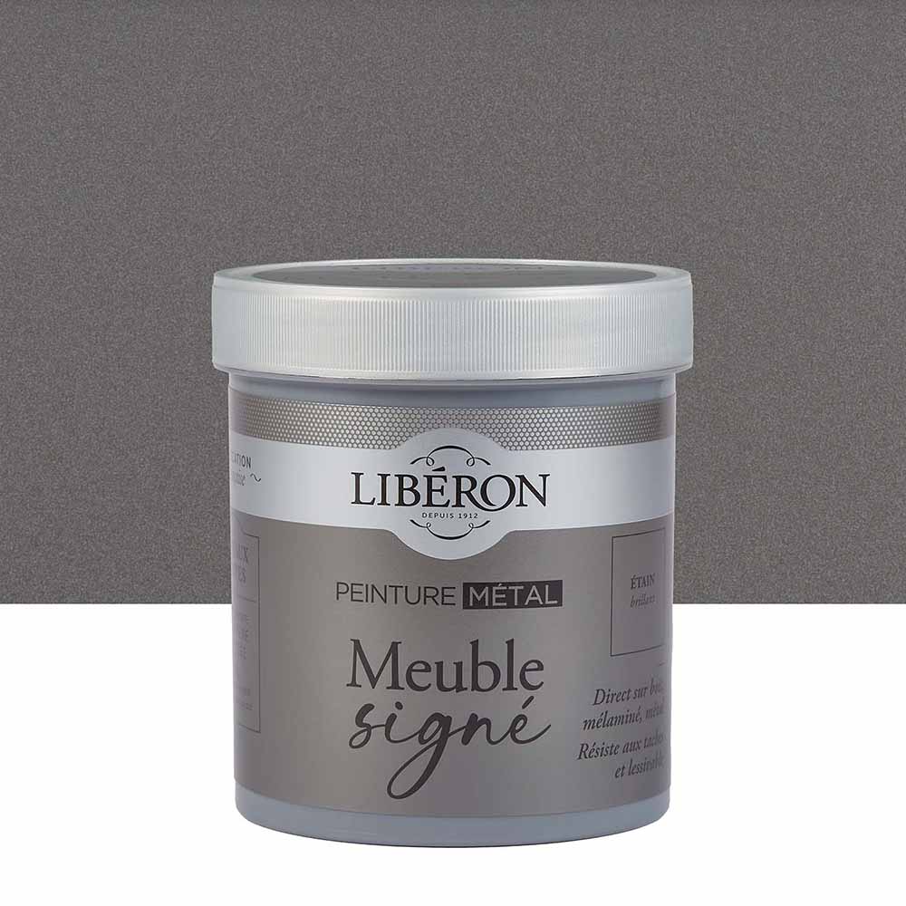 Photo de pack Libéron Meuble Signé Peinture Métal Etain Brillant