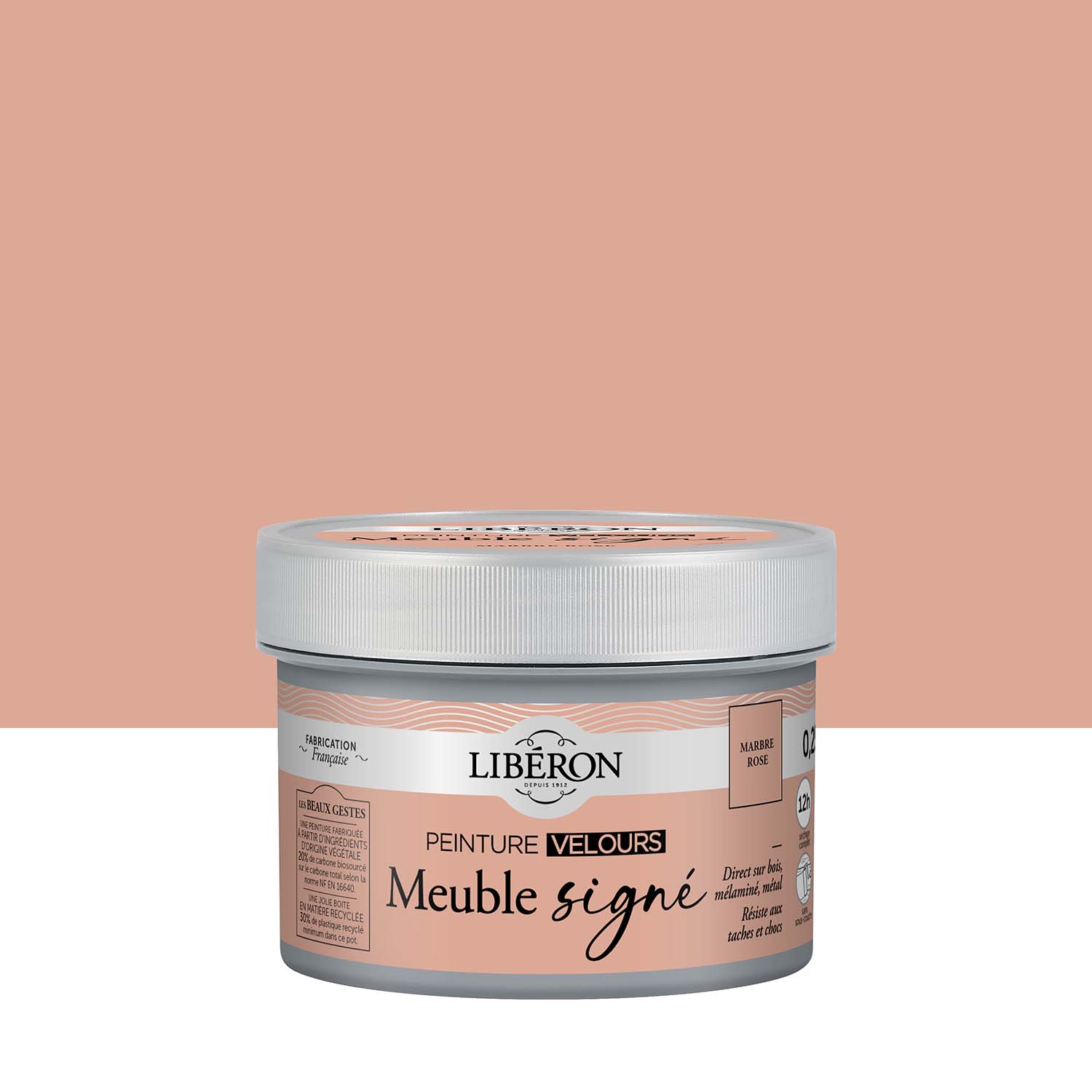 Libéron - Meuble Signé - Peinture Velours - Marbre Rose - 0,25L Pack Photo de pack Libéron Meuble Signé Peinture Velours Marbre Rose