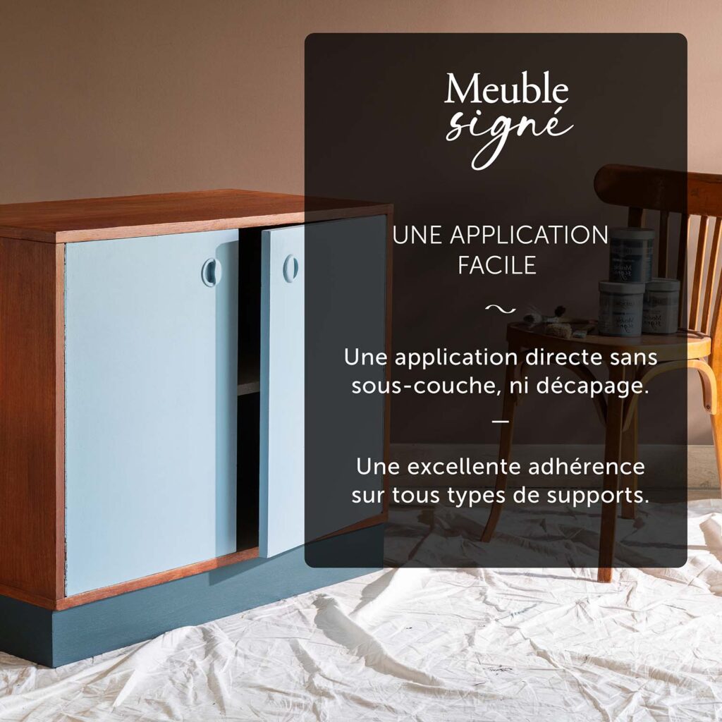 Vignette décrivant l'application facile de la peinture aspect Velours de Libéron