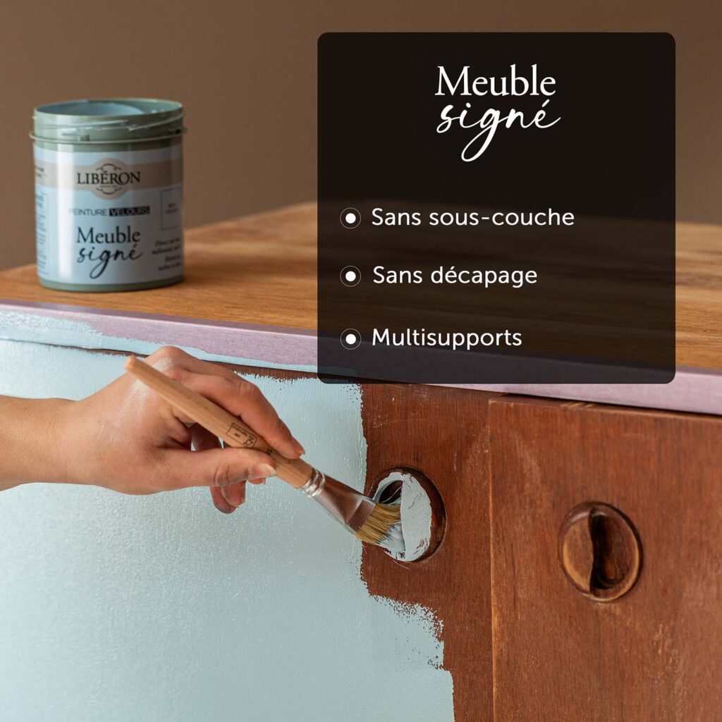 Vignette décrivant les bénéfices de la peinture aspect Velours de Libéron