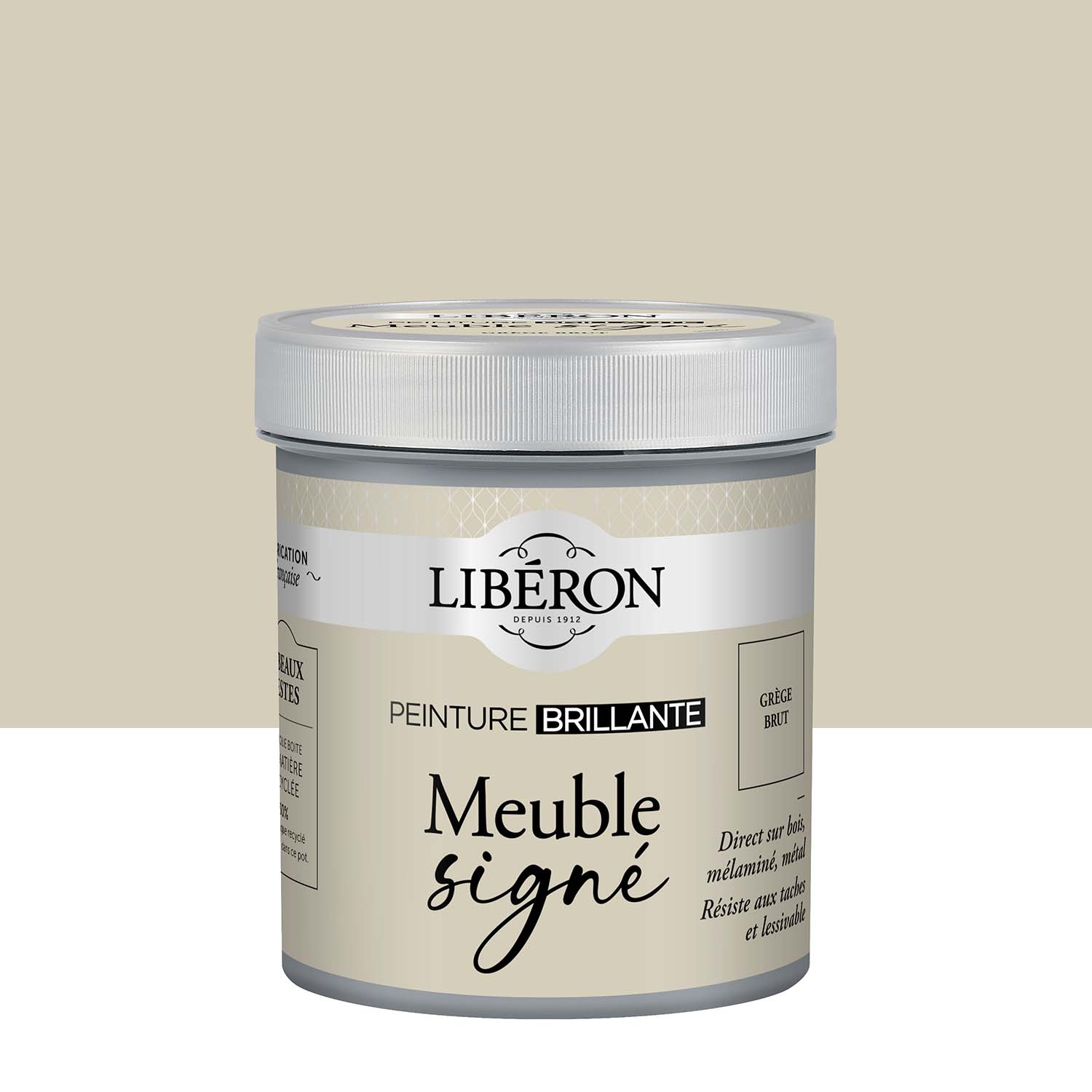 Photo de pack Libéron Meuble Signé Peinture Brillante Grège Brut