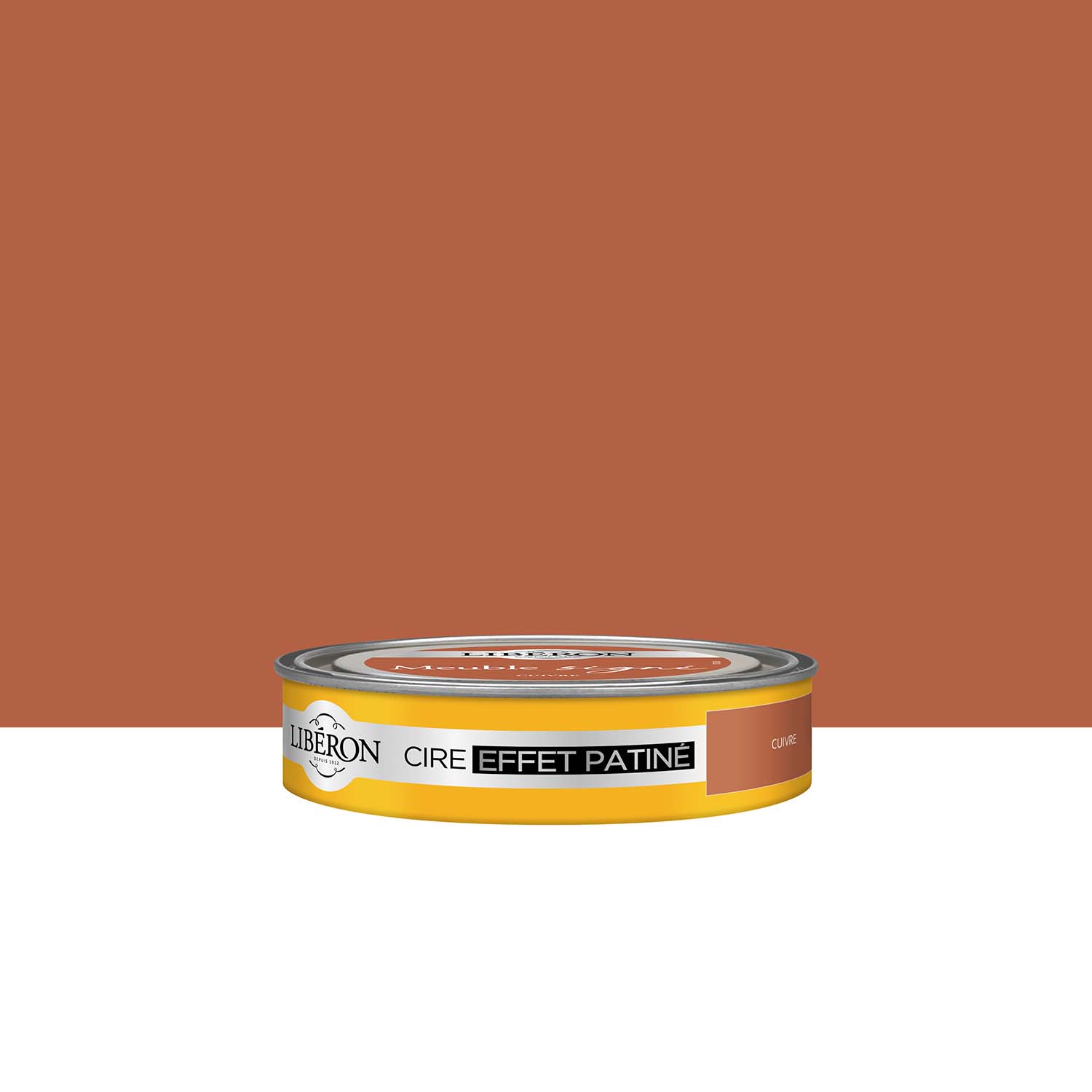 Libéron - Meuble Signé - Peinture Effet Patiné - Cuivre - 0,15L Pack Photo de pack Libéron Meuble Signé Cire Effet Patiné Cuivre